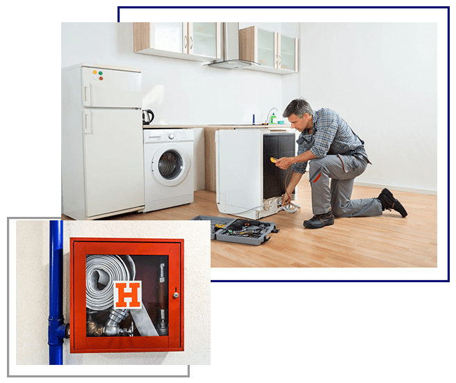 A man kneeling down in front of an appliance.
